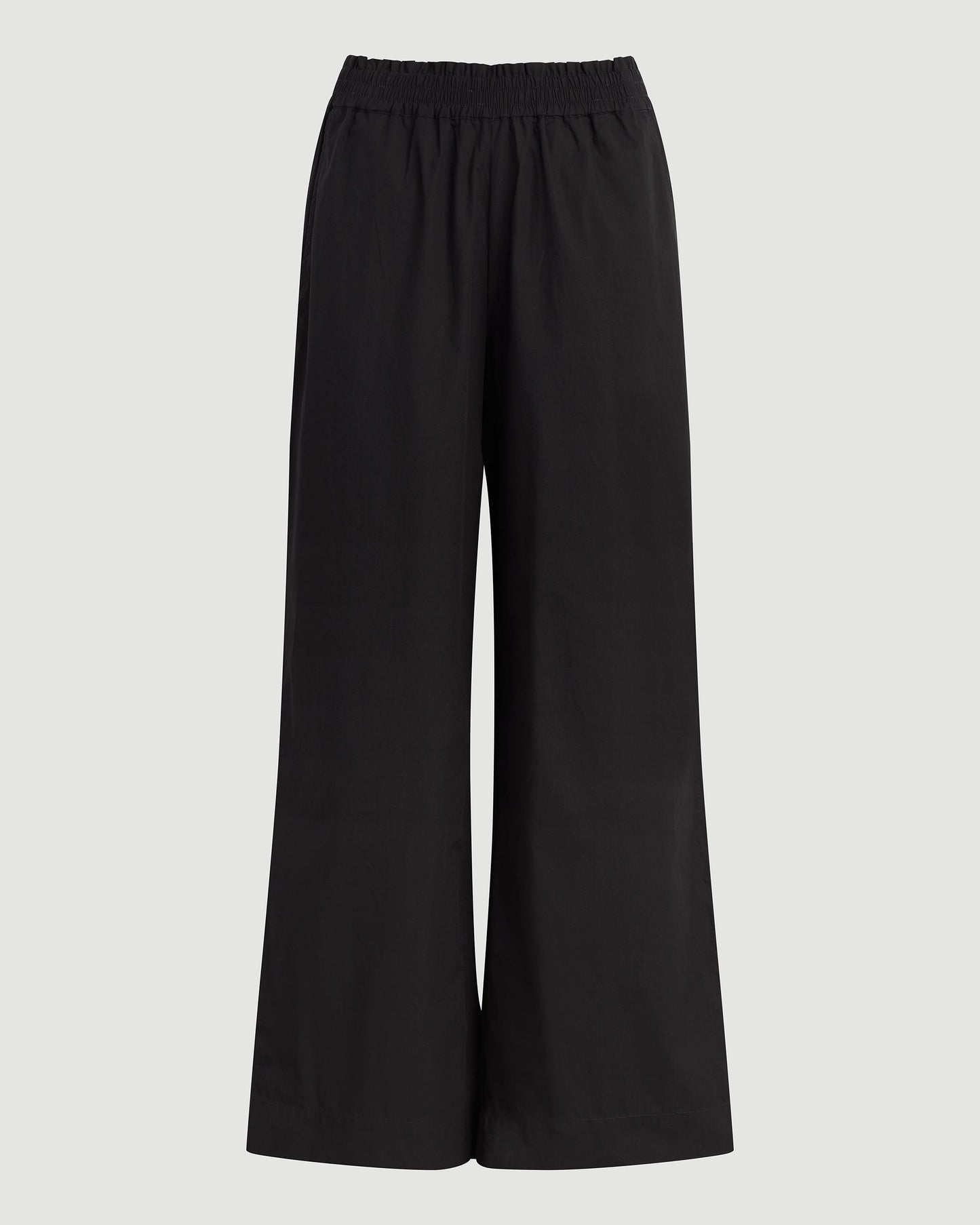 Paula Smocked-Waist Organic Cotton Pant