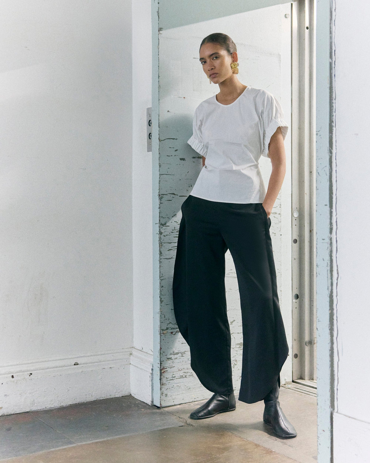 Roxanne Elasticated-Sleeve Blouse