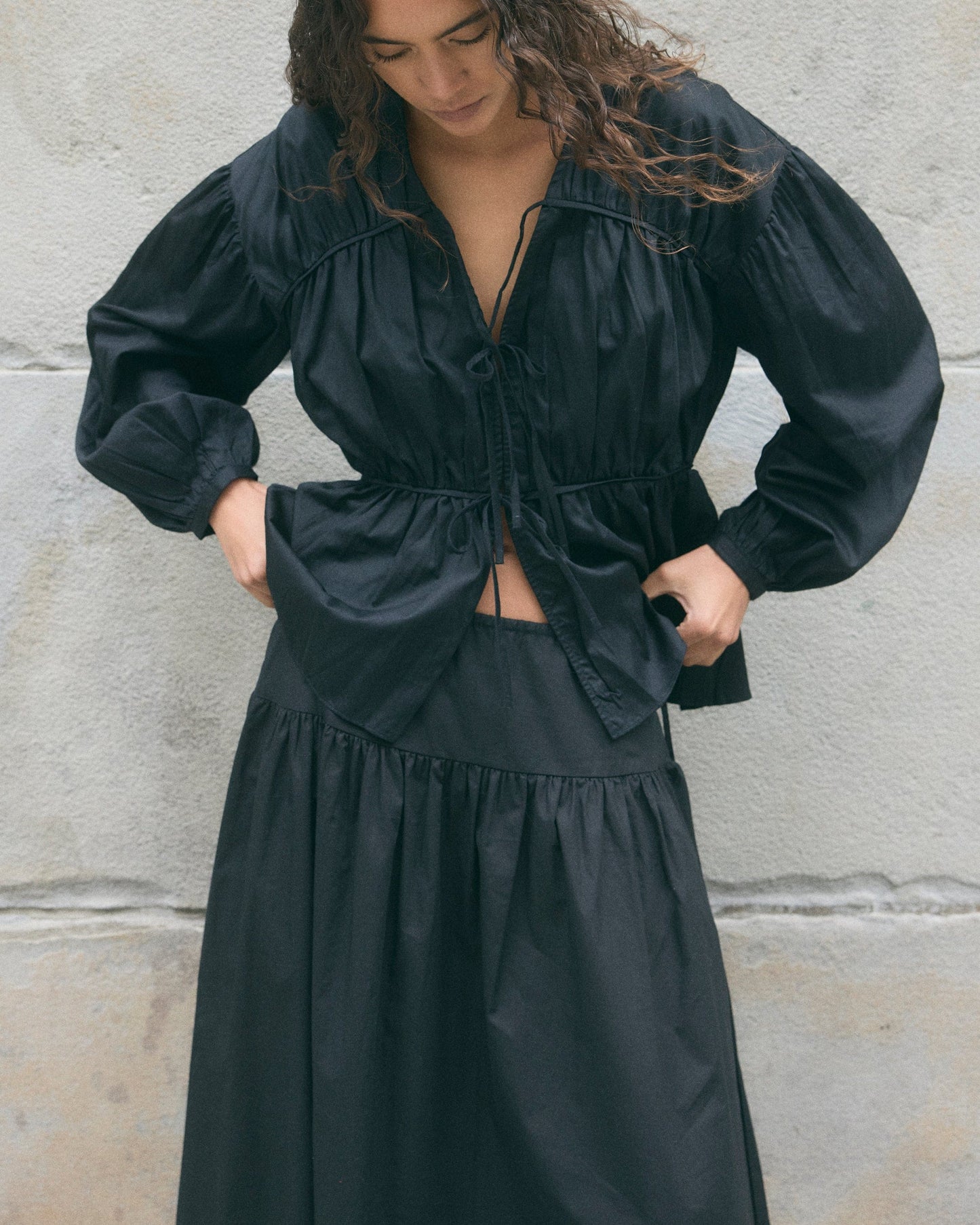 Bao Organic Cotton Drop-Waist Skirt