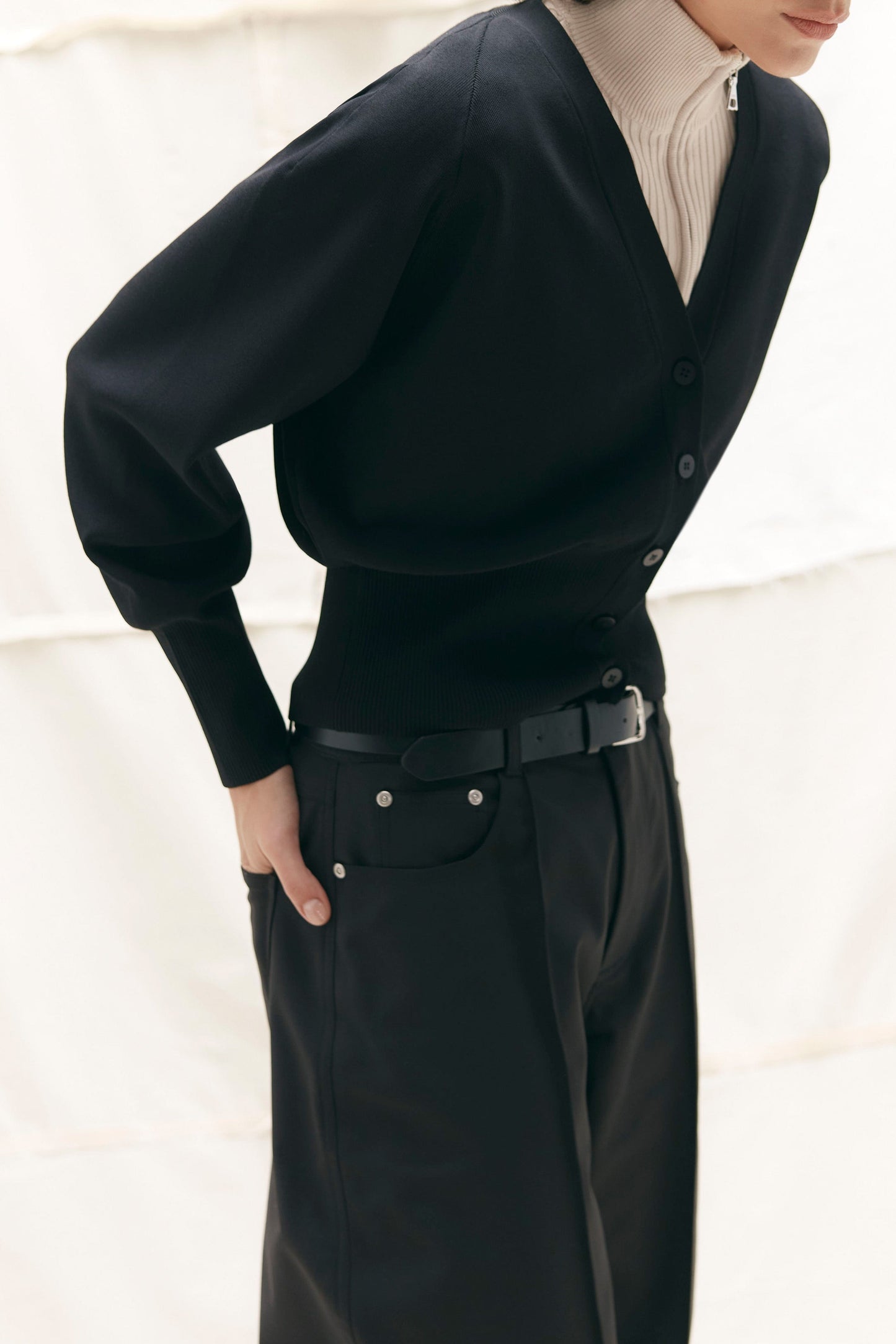 Carson Button-Front Cardigan