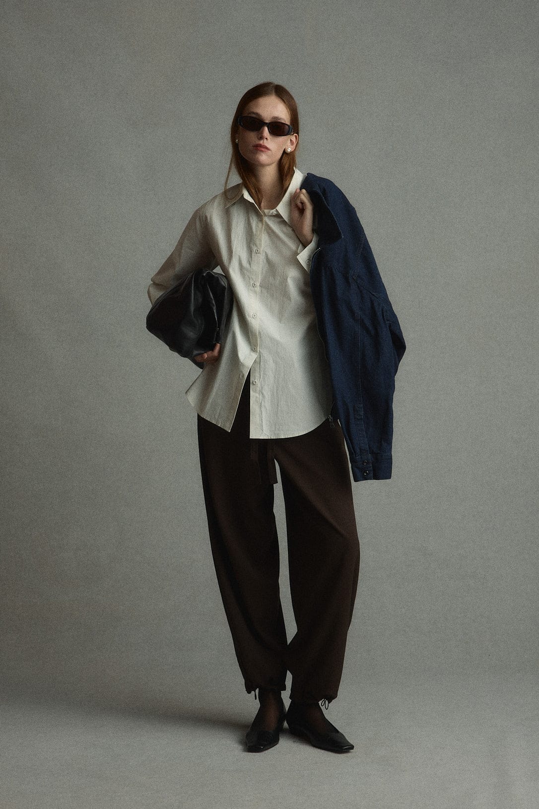 Phoebe Side-Button Tulip-Hem Shirt