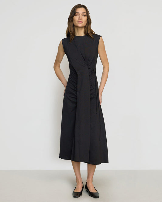 Agnes Twist-Drape Jersey Dress