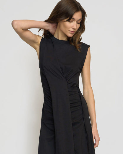 Agnes Twist-Drape Jersey Dress
