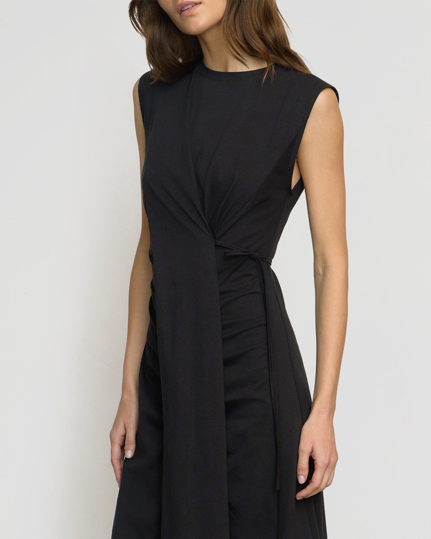 Agnes Twist-Drape Jersey Dress
