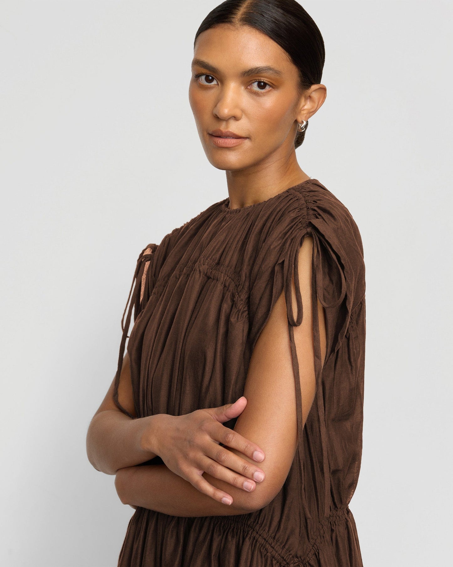 Akemi Tie-Shoulder Organic Cotton Dress