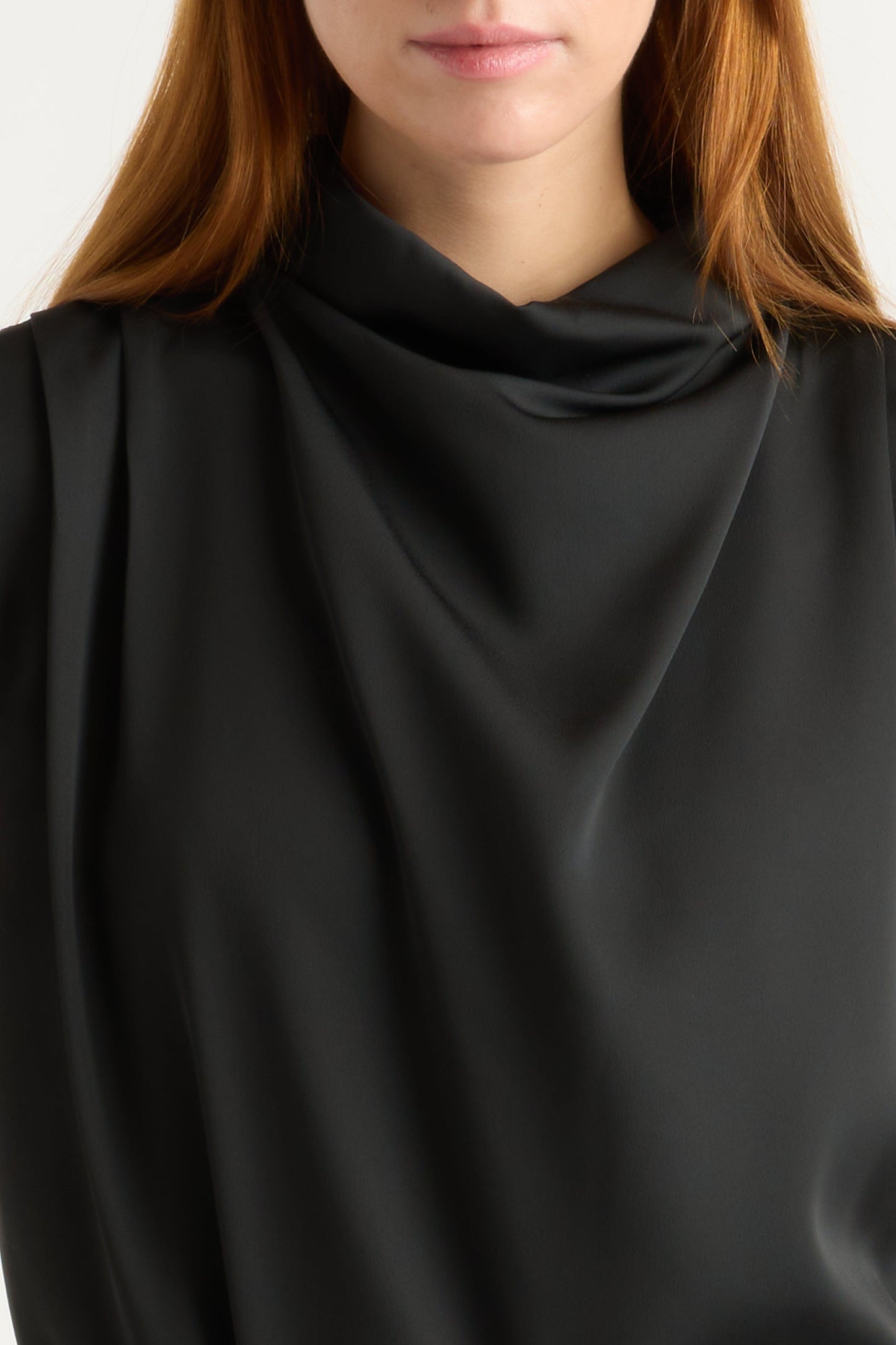 Allegra Gathered-Neck Sleeveless Blouse