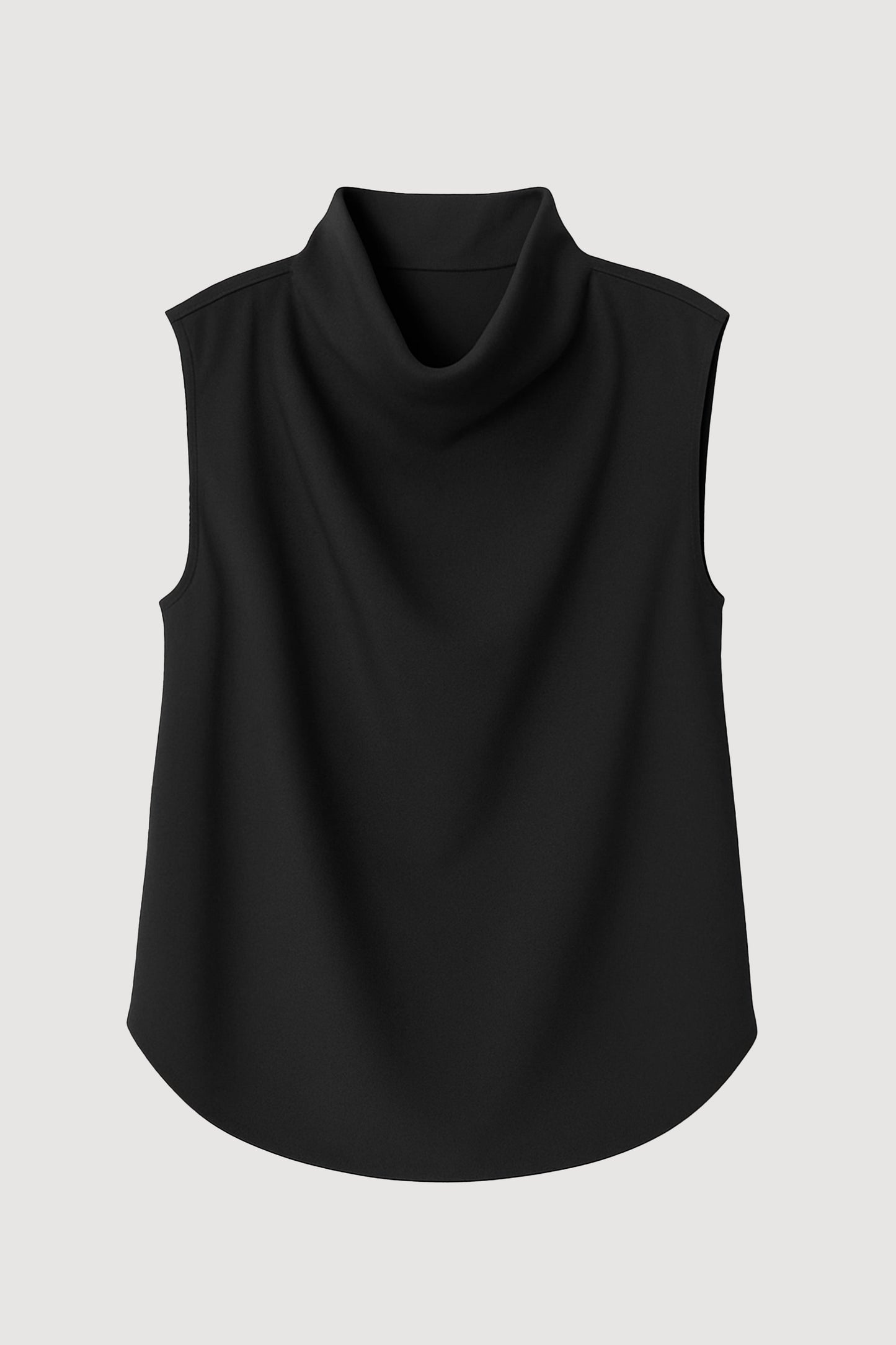 Allegra Gathered-Neck Sleeveless Blouse