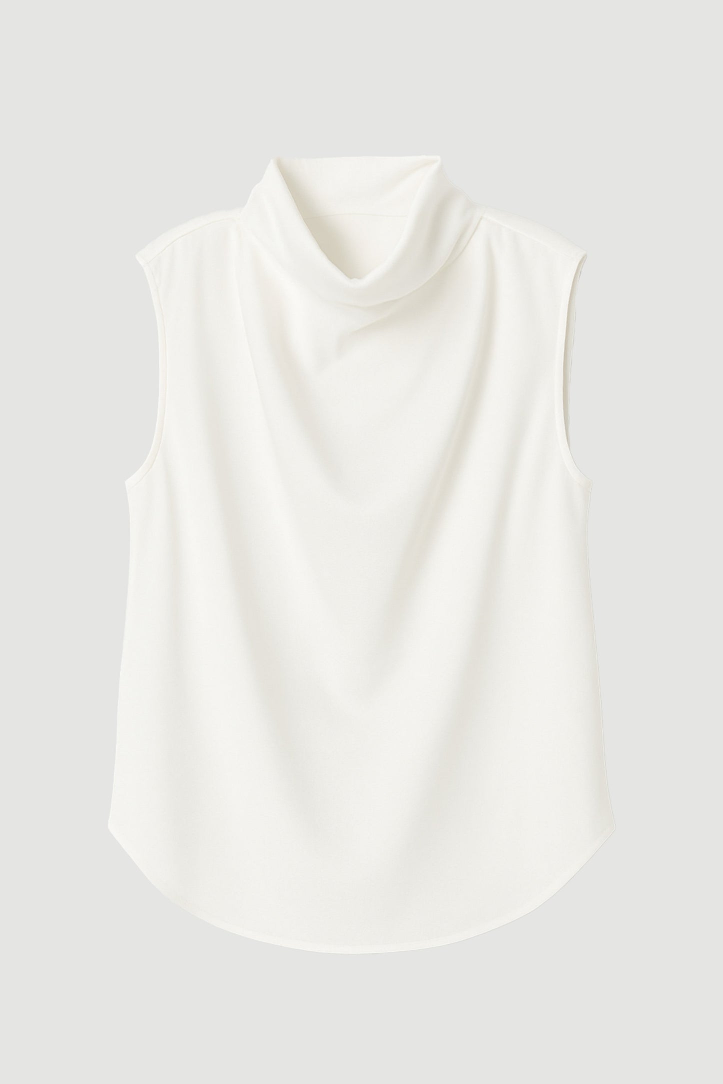 Allegra Gathered-Neck Sleeveless Blouse