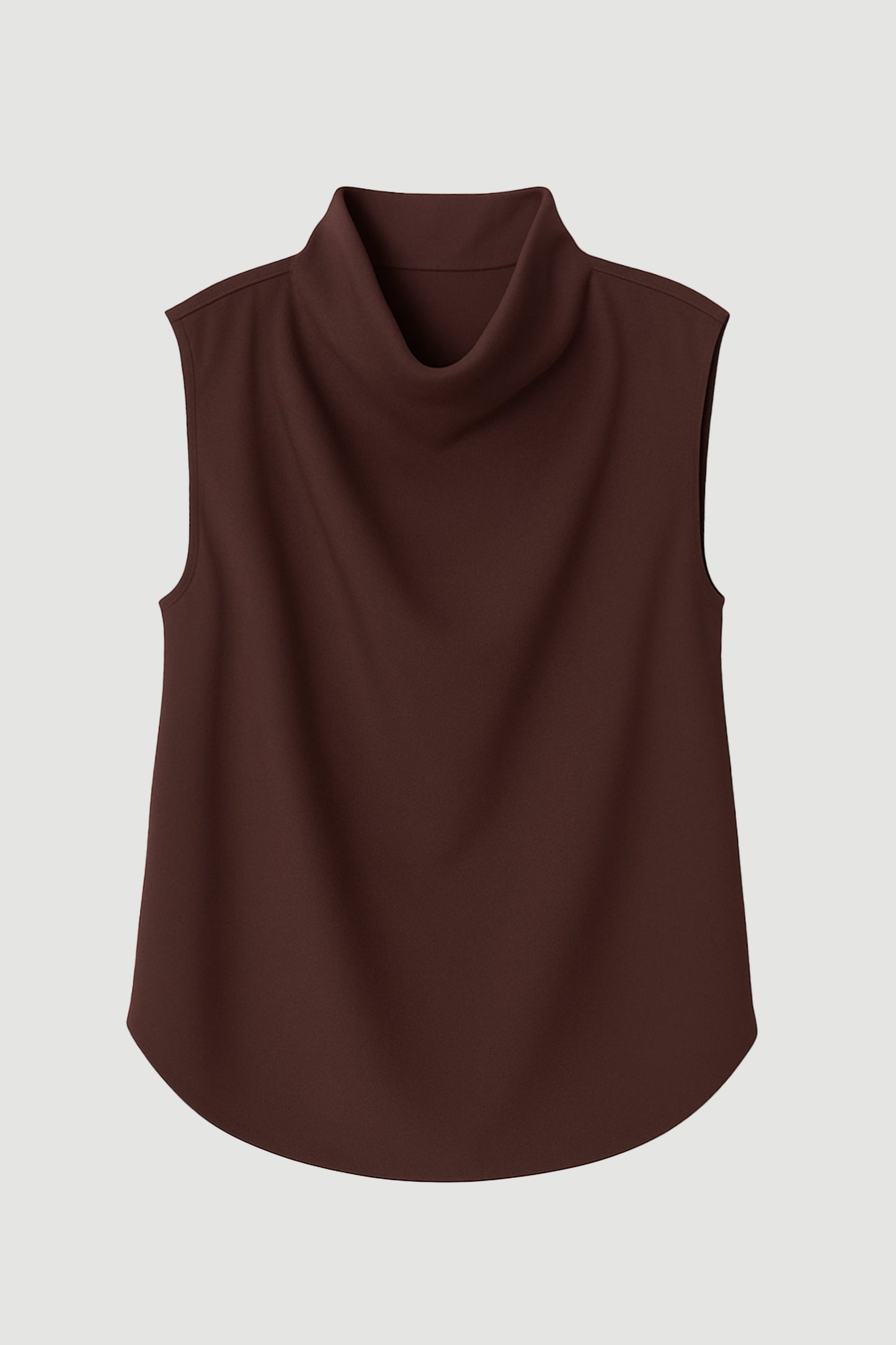 Allegra Gathered-Neck Sleeveless Blouse