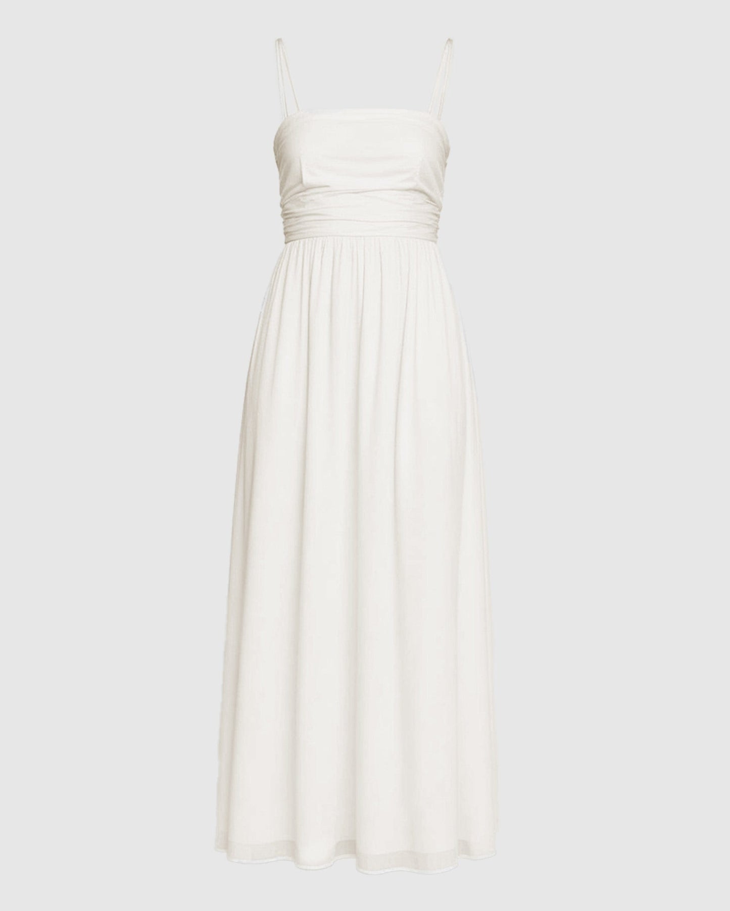 Aurora Ruched Organic Cotton Maxi Dress