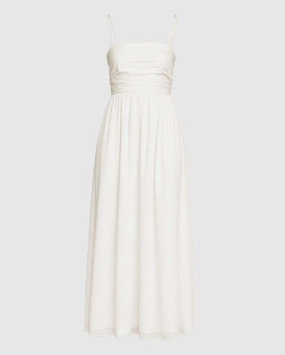 Aurora Ruched Organic Cotton Maxi Dress