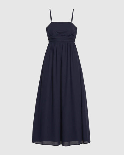 Aurora Ruched Organic Cotton Maxi Dress