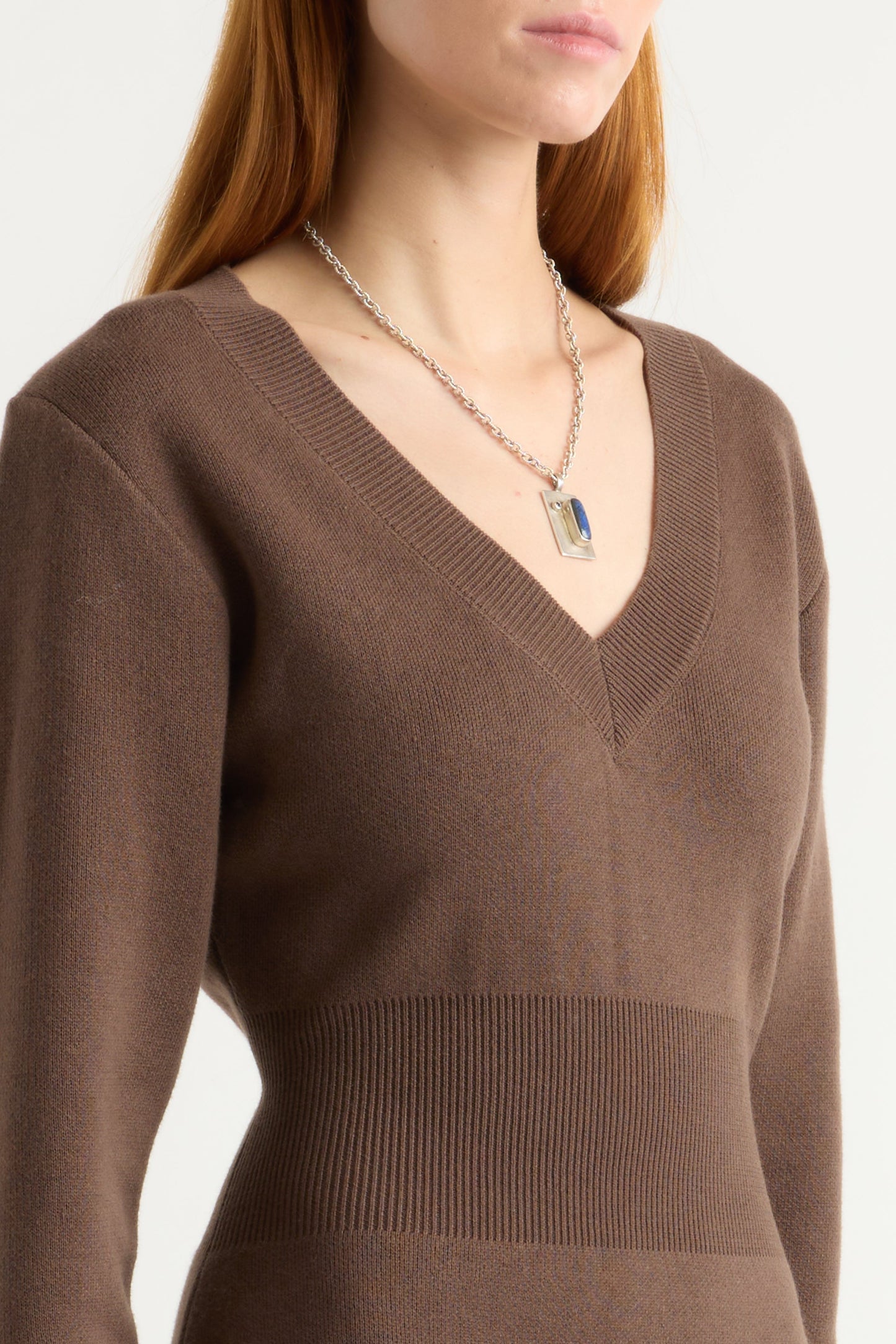 Bora Off-Shoulder V-Neck Sweater Dress