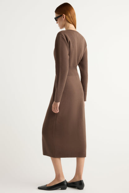 Bora Off-Shoulder V-Neck Sweater Dress