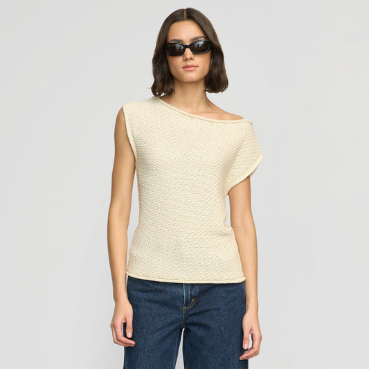 Chisa Textured Off-Shoulder Knit Top