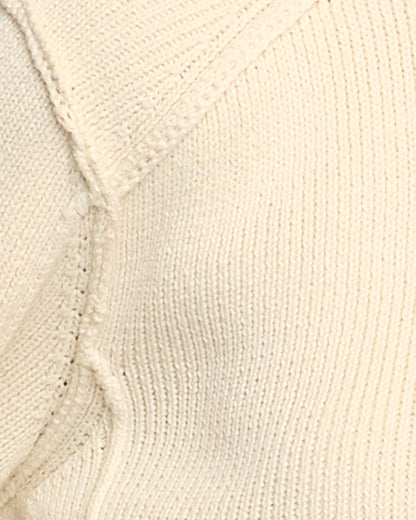 Clove Button Mock-Neck Knit Cardigan