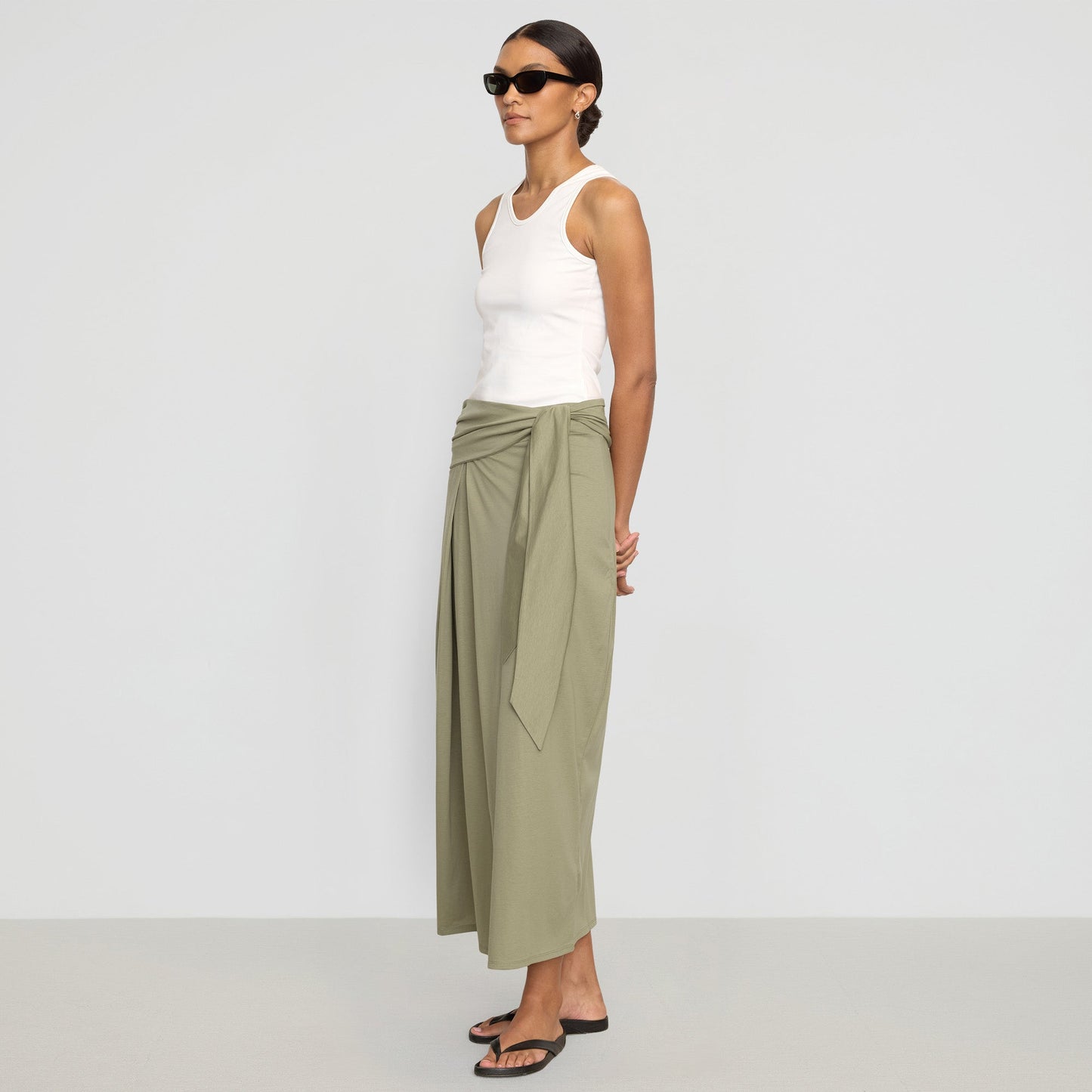 Elke Tie-Waist Maxi Skirt