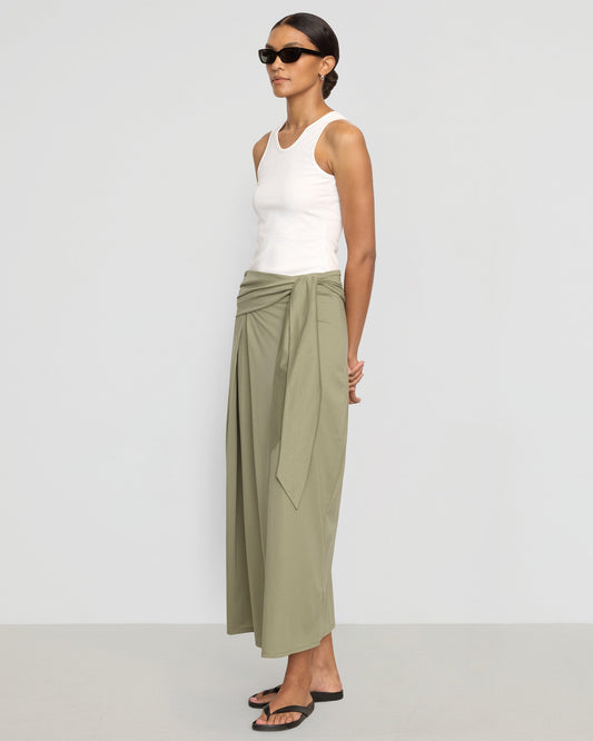 Elke Tie-Waist Maxi Skirt