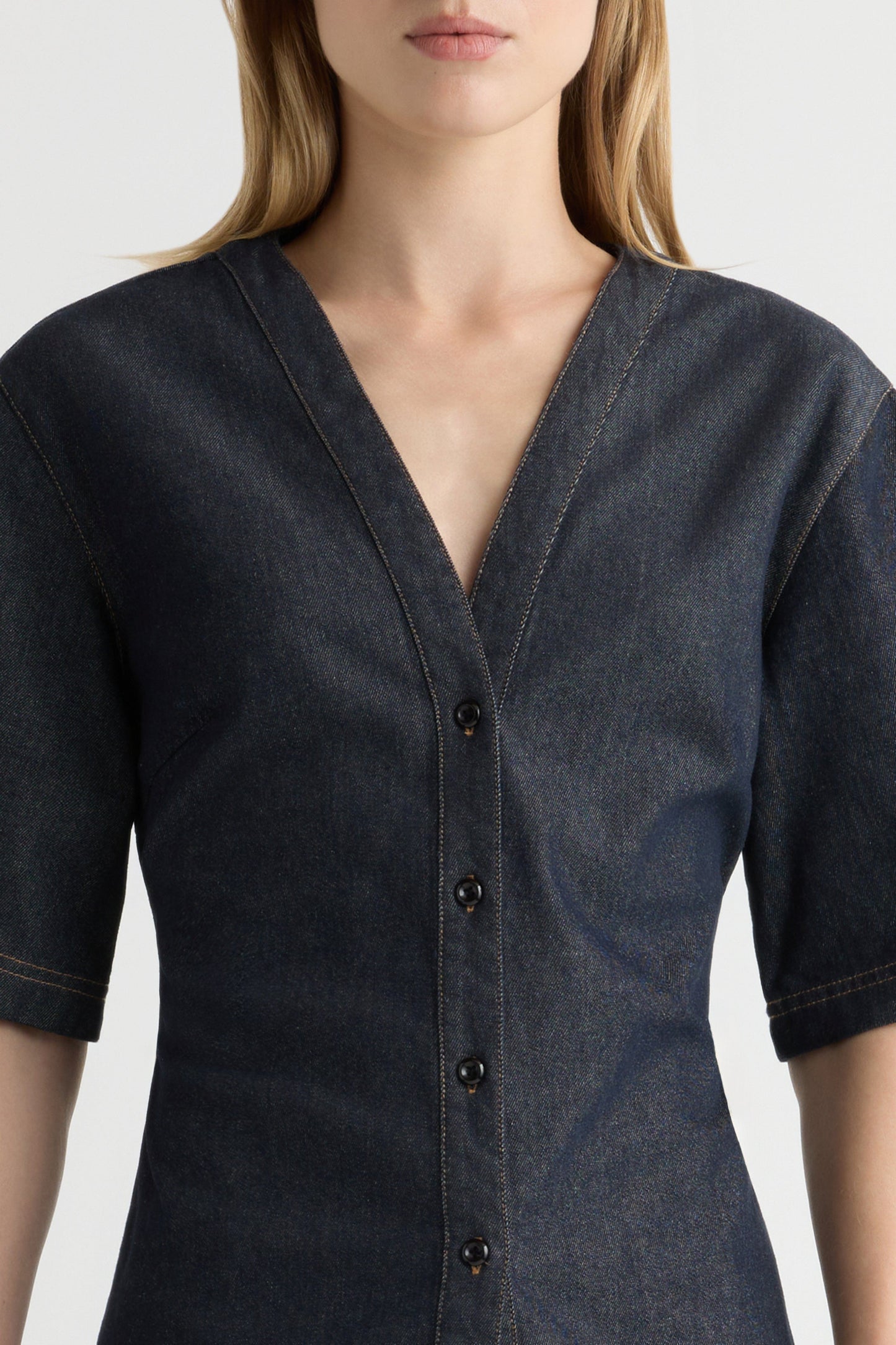 Emma Cinch-Waist Denim Shacket
