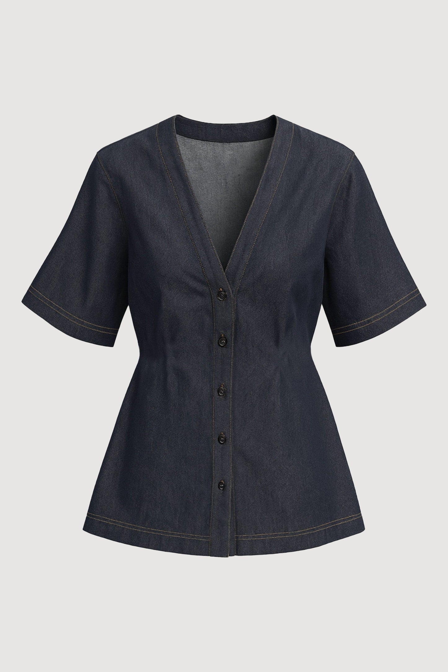 Emma Cinch-Waist Denim Shacket