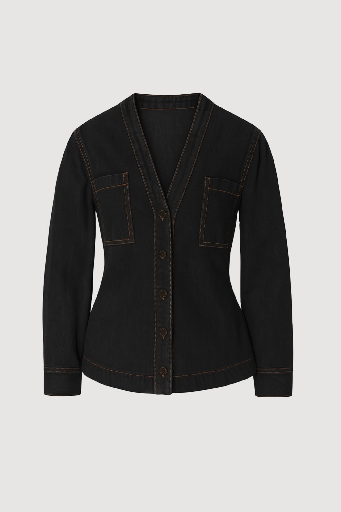 Emmett Structured-Sleeve Denim Jacket