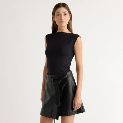 Esme Sleeveless Slit-Neck Tank