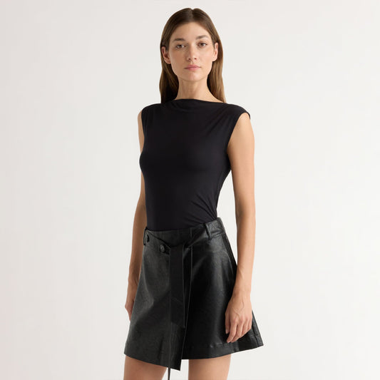 Esme Sleeveless Slit-Neck Tank