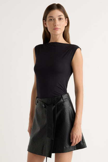 Esme Sleeveless Slit-Neck Tank