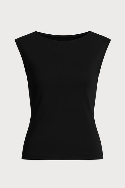 Esme Sleeveless Slit-Neck Tank