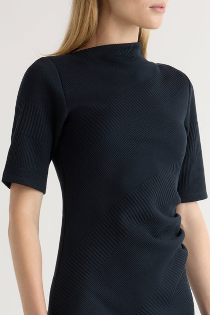 Evie Ribbed-Knit Jersey Dress