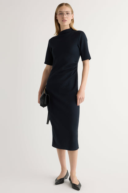 Evie Ribbed-Knit Jersey Dress