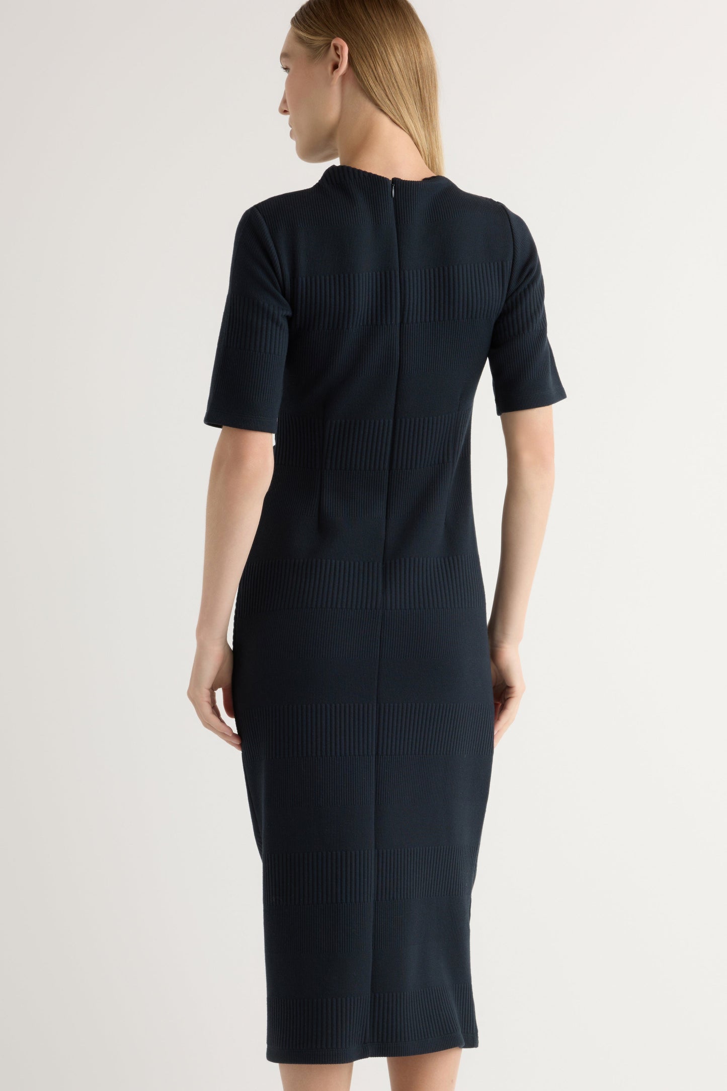 Evie Ribbed-Knit Jersey Dress