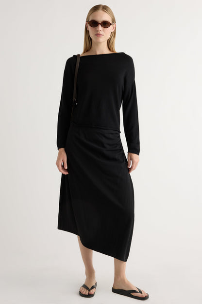 Hachi Tencel-Wool Off-Shoulder Sweater