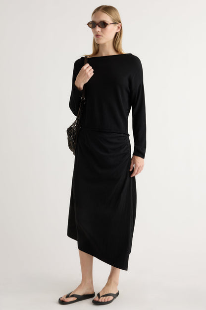 Hachi Tencel-Wool Off-Shoulder Sweater