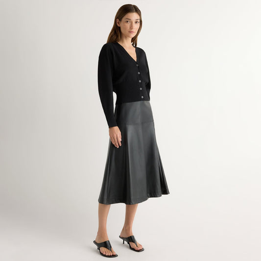 Harley A-Line Vegan Leather Skirt