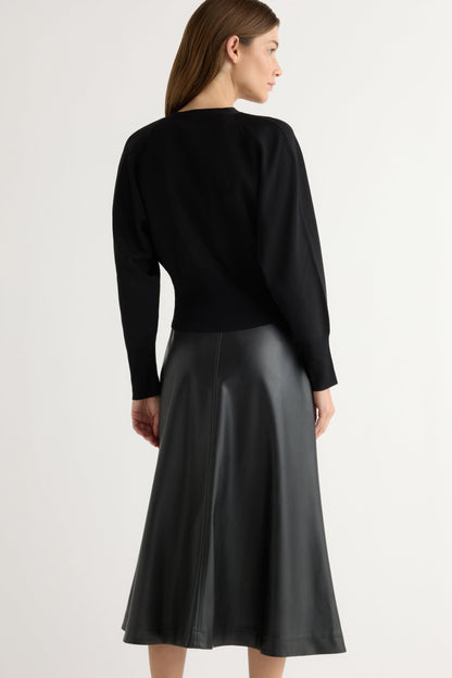 Harley A-Line Vegan Leather Skirt