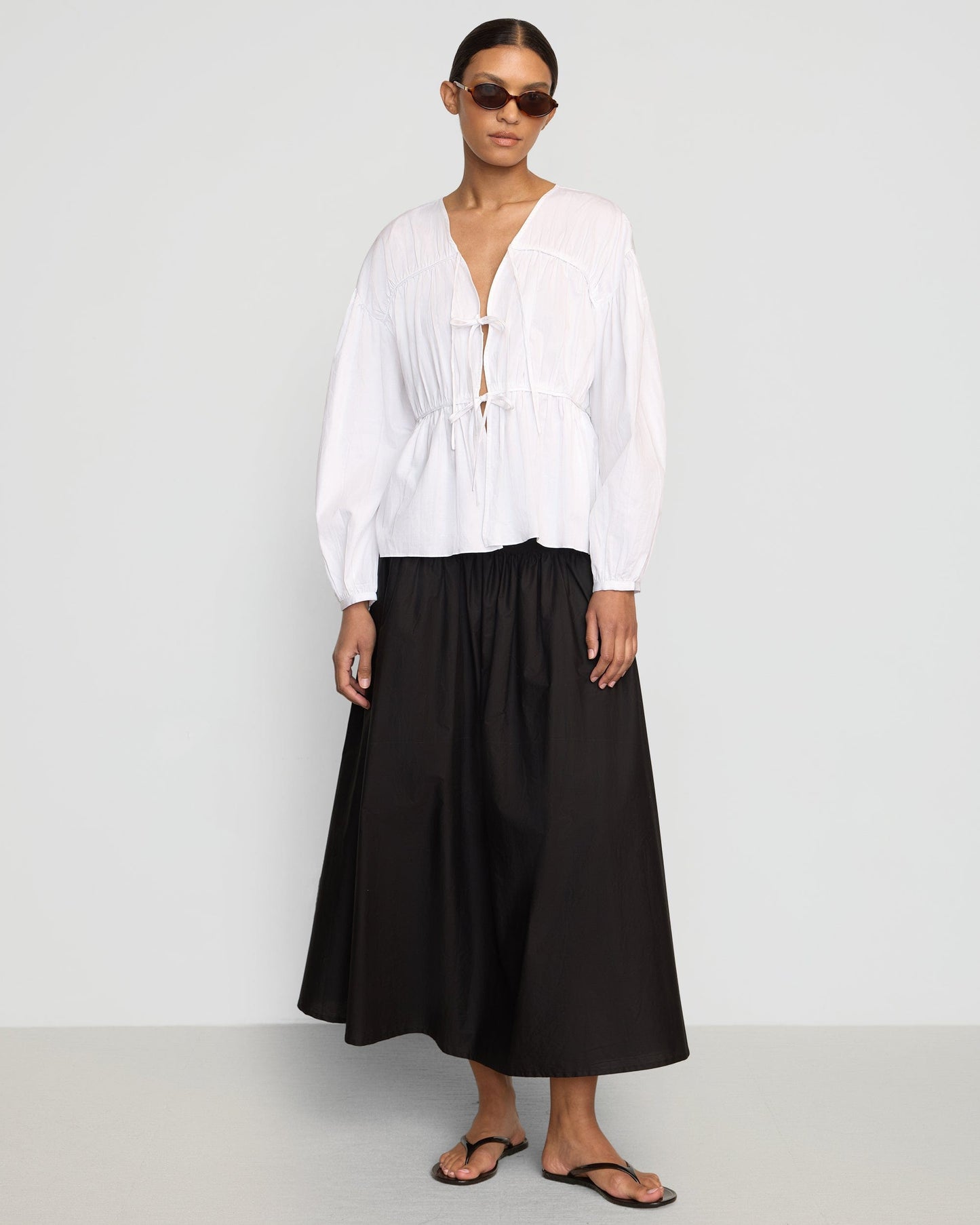 Bao Organic Cotton Drop-Waist Skirt