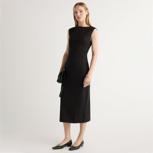 Inari Cotton Twill Boat-Neck Dress