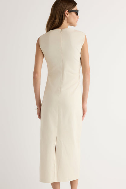 Inari Cotton Twill Boat-Neck Dress