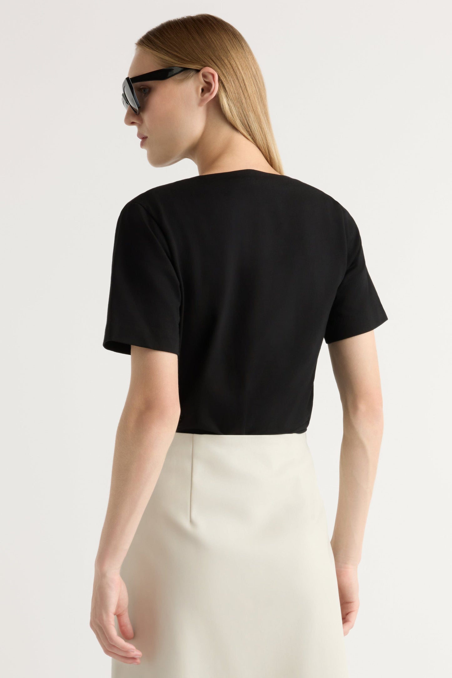 Kendra Organic Cotton Cowl-Neck Tee