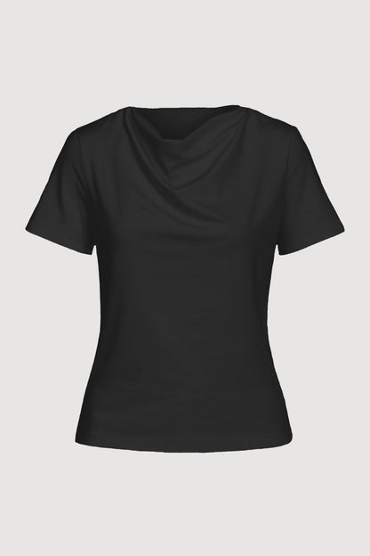 Kendra Organic Cotton Cowl-Neck Tee