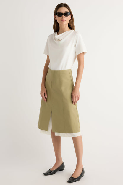 Kendra Organic Cotton Cowl-Neck Tee