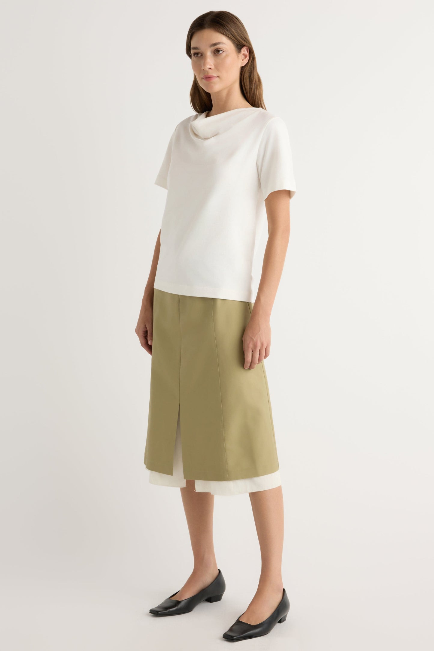 Kendra Organic Cotton Cowl-Neck Tee