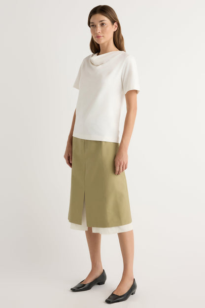 Kendra Organic Cotton Cowl-Neck Tee