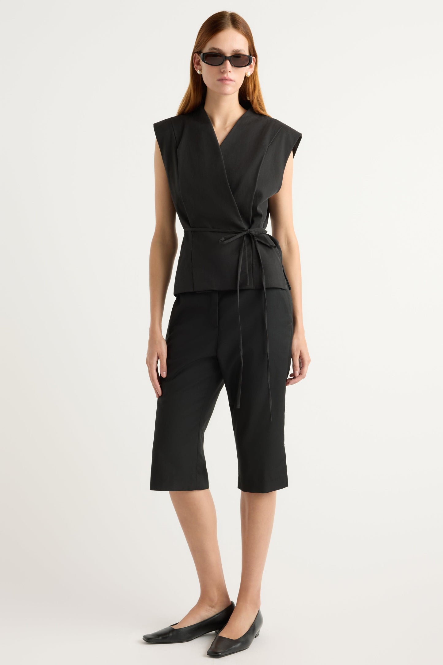 Leandra Tencel-Blend Wrap Vest