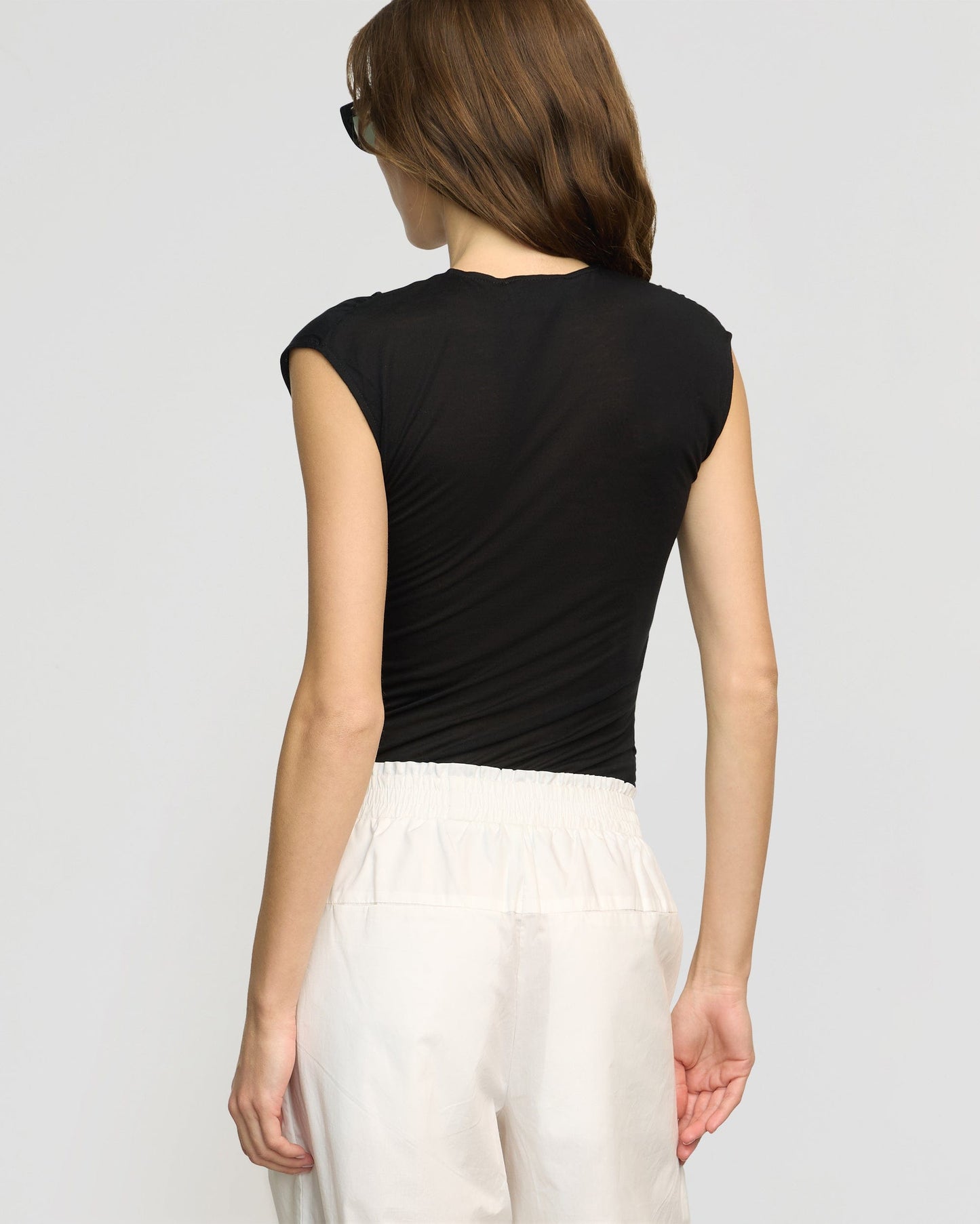 Lila Tencel Wrap-Neck Tee