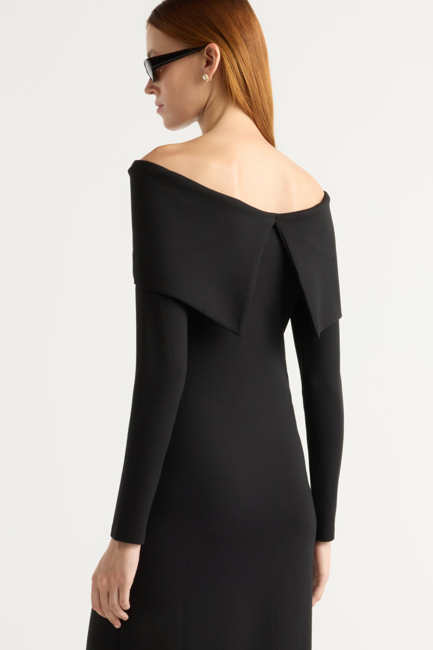 Morgan Split Foldover Jersey Dress