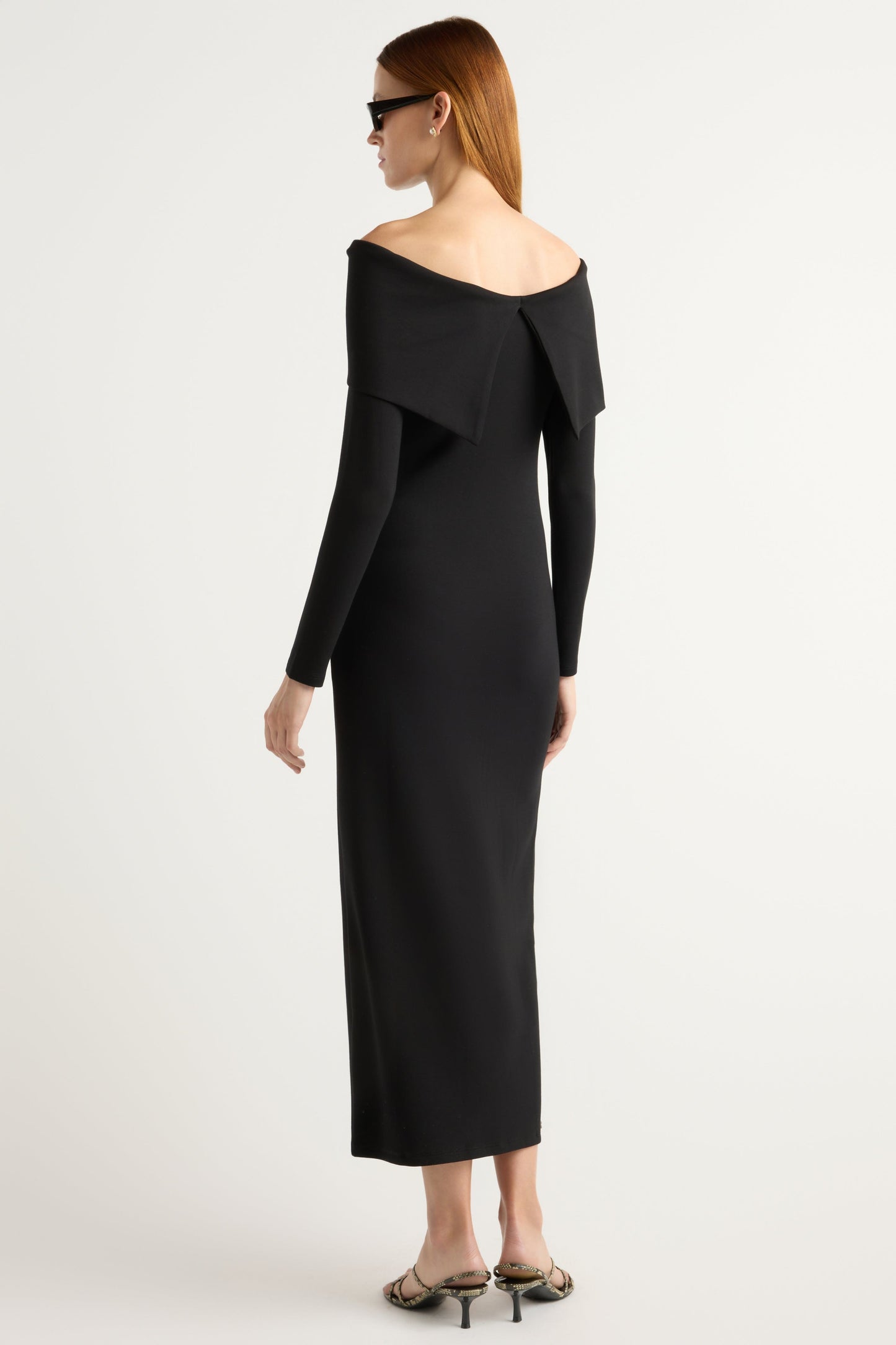 Morgan Split Foldover Jersey Dress