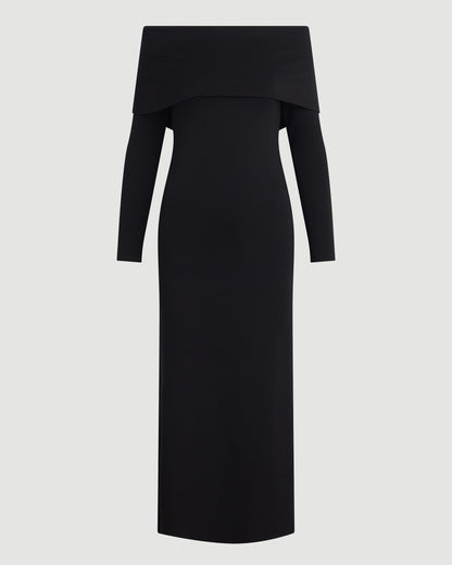 Morgan Split Foldover Jersey Dress