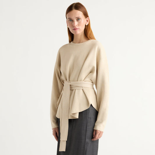 Nara Tie-Front Knit Sweater